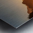 Misty sunset on Na Pali coastline Impression metal