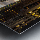 Traffic streams on 42nd street in NY after sunset Metal print