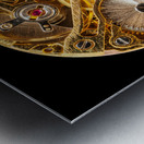 Interior of antique mechanical watch Metal print