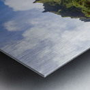 Jagged peaks above Lumahuli gardens Metal print