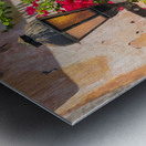 Street lamp in Unesco historical town of Colonia del Sacramento Metal print