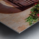 Wooden door in Unesco historical town of Colonia del Sacramento Metal print