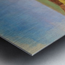 Oil painting of cobbled street in Colonia del Sacramento Metal print