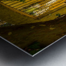 Window to courtyard of antique shop in Colonia del Sacramento Metal print