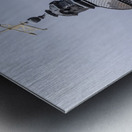 Clock tower and weather station by port in Punta Arenas in Chile Metal print