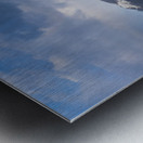 Panorama of Holanda glacier by Beagle channel with rainbow Metal print