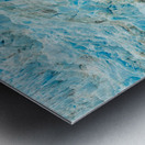 Amalia Glacier towers over large rocks and trees in Patagonia Metal print