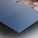 The Creek by Bur Dubai and Al Seef with large docked cruise boat Metal print