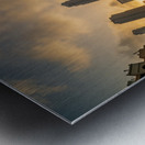 Sunset over the Burj Al Khalifa in Dubai downtown district Impression metal