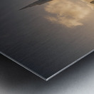 Sunset over the Dubai downtown business district Metal print