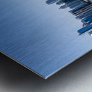 Offices and apartments of Dubai Business Bay with district behin Impression metal