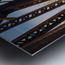 Steel girder bridge carries the bike walking trail over Deckers  Metal print