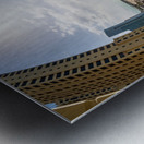 Fisheye view of Dubai observation wheel on Bluewaters Island Metal print