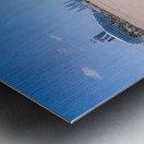 Iconic Burj al Arab behind newly constructed Marsa al Arab hotel Metal print