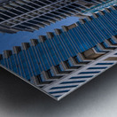 Mosque among towers on the waterfront at Dubai Marina UAE Metal print