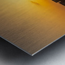 Sunset behind Ain Dubai observation wheel on Bluewaters Island Metal print