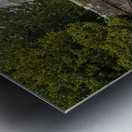 Stone bridge at Fountains Abbey ruins in Yorkshire England Impression metal