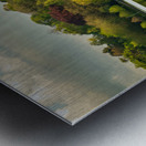 Panorama across the Mere to the town of Ellesmere in Shropshire Impression metal