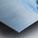 Old stone castle overlooking river in Knaresborough Metal print