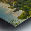 View across the Mere to the town of Ellesmere in Shropshire Impression metal