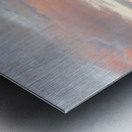 Sunset view across Ellesmere Mere in Shropshire to church Metal print