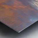 View across the Ellesmere Mere to a clear reflection of distant  Metal print