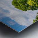 Colorful canal narrowboats in Ellesmere in Shropshire Impression metal