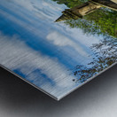 Old stone railway viaduct over River Nidd in Knaresborough Impression metal