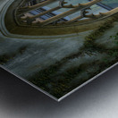 London street light seen through old windows of St Dunstan Metal print