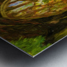 Digital oil painting of the windows of St Dunstan church Metal print