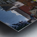 Old School House building in graveyard in Oswestry Metal print