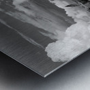 Dramatic monochrome panorama of National Harbor near Washington  Metal print