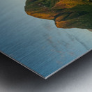 Aerial drone photo of Tunnels Beach at sunrise on Kauai in Hawaii Metal print