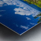 Kilauea lighthouse on headland against blue sky on Kauai Metal print