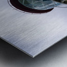 Detail of Kilauae lighthouse against blue sky on Kauai Metal print