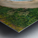 Top down view of rocks and waves on Lumahai beach Kauai Metal print