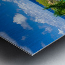 Mokolea point and Kahili beach framed by palm trees Kauai Impression metal