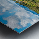 Aerial overview of Sealodge beach in Princeville on Kauai Metal print