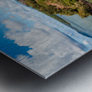 Overhead panorama view of Sealodge beach in Princeville on Kauai Metal print