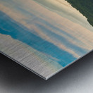 Mist swirling over Cheat River gorge at sunrise near Raven Rock Metal print