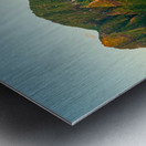 Aerial shot of Tunnels Beach at sunrise on Kauai in Hawaii Metal print