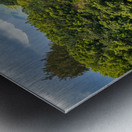 Opaekaa Falls sunlit as dark storm clouds gather over the hills Metal print