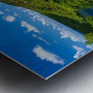 Wailua River bends around a meadow on Kauai Metal print