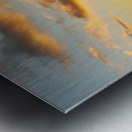 Sunset over Hanalei bay from overlook on the road Metal print