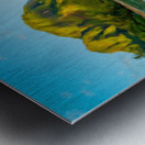 Oil painting sunrise over Tunnels Beach on Kauai in Hawaii Metal print