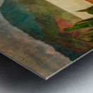 Painting of Hawaiian canoe by Hanalei Pier Impression metal