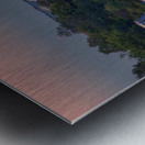 Moonrise over illuminated Woodburn Hall at WVU Morgantown Metal print