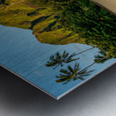 Early morning sunrise over Tunnels Beach on Kauai in Hawaii Impression metal