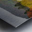 Historic red barn and farm nestled in fall colors in West Virgin Metal print