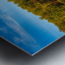 Fall leaves surround reservoir in Coopers Rock State Forest in W Metal print